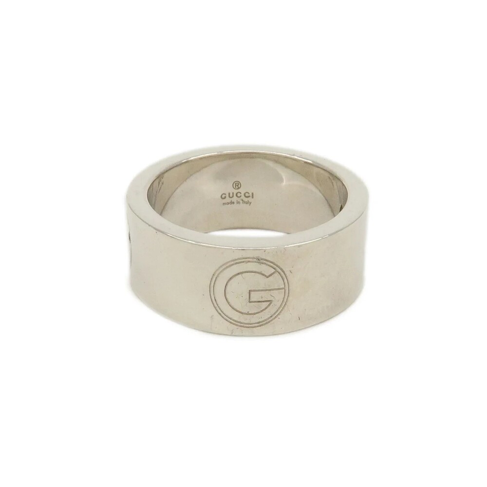 7085 - Gucci Logo Metal Ring Sv925 Size 12 - Logo Metal Ring Sv925 #12 Silver /
